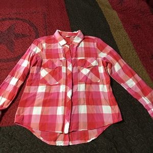 Plaid Westbound Sz Med. Button Front